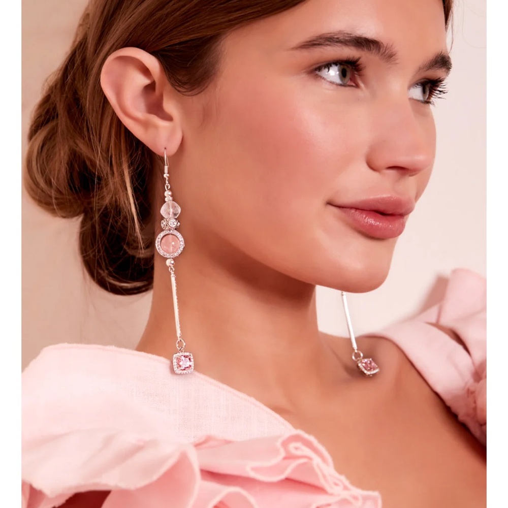 NIB! Jenny Lauren Fairytale I Want To Do You Earrings in Aqua Quartz